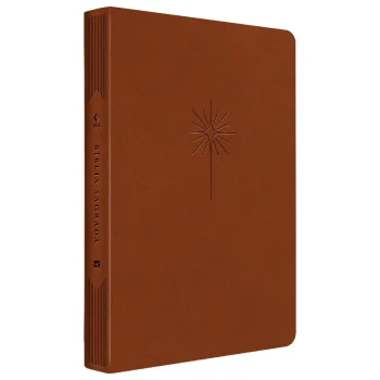 Bíblia Slim Filament | NVT | Letra Grande | Capa Couro Sintético Marrom