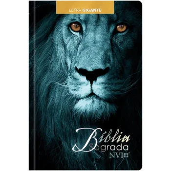 Bíblia Sagrada Leão Azul | NVI | Letra Gigante | Capa Dura