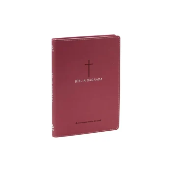 Bíblia Sagrada NAA Slim | SBB | Capa em couro sintético, rosa