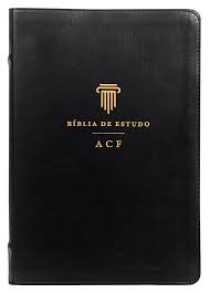 Bíblia de Estudo ACF, Capa luxo preta | Com comentários da King James Study Bible