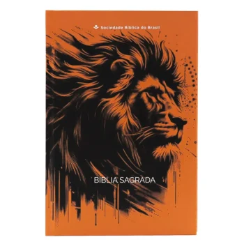 Bíblia Sagrada Leão | NAA | Capa Dura Laranja