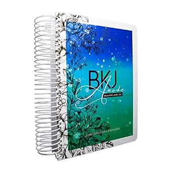Biblia Sagrada BKJ Anote Espiral Flor Aquarela