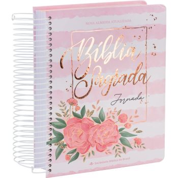 Bíblia Sagrada Jornada Aquarela Rosa NAA