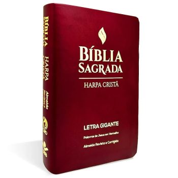 Bíblia Com Harpa Letra Gigante Vinho
