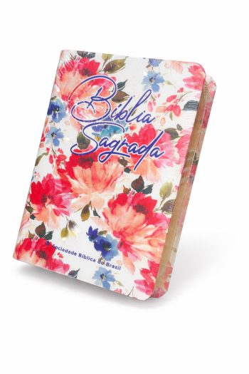 Bíblia Sagrada NAA Edição de Bolso Capa Flexível Floral Rosa